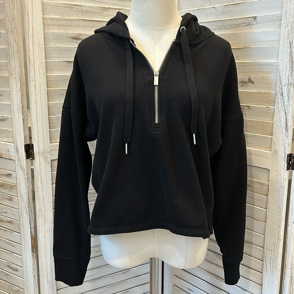 Calvin Klein Performance Tops - Calvin Klein Performance Cropped Half Zip Hoodie